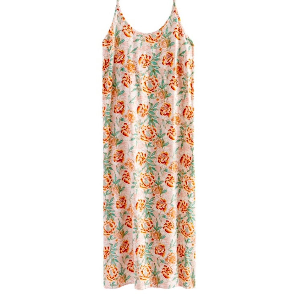 World Market Blush, Rust and Sage Floral Lucy Nightgown, S/M, EUC.